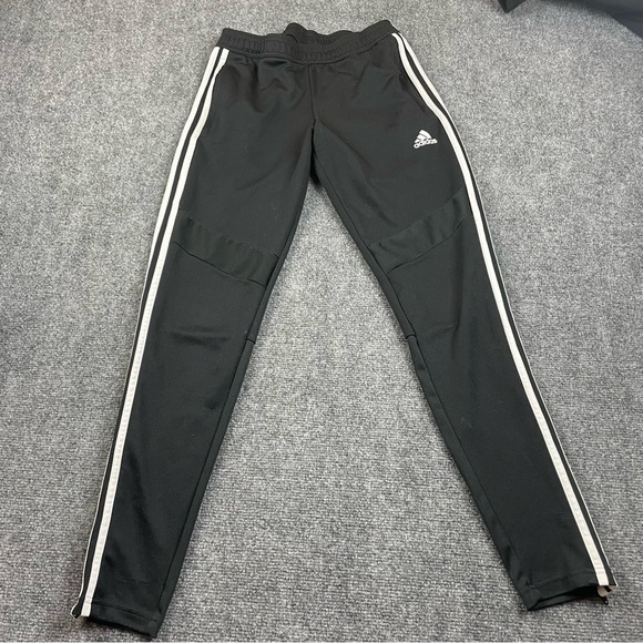 ADIDAS women’s Black Athletic Track Pants skinny fit Black/white size: Small - Picture 2 of 11